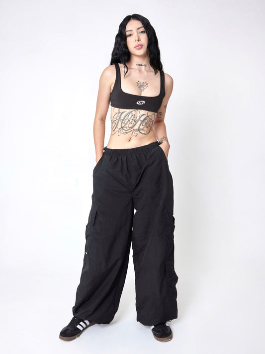 BLACK - PARACHUTE PANT